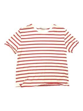 Zara Red & White Stripe Short Sleeve Tee - S - 100% Cotton